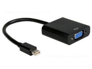 ADAPTER DISPLAYPORT MINI(M)->VGA(F) NA KABLU BLACK GEMBIRD