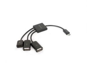 KABEL USB MICRO BM -> 2XUSB-AF 2.0+ MICRO BF OTG GEMBIRD