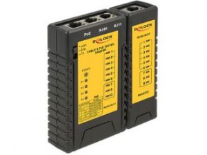 TESTER KABLI RJ45 / RJ12 / POE +MODUŁ ZDALNY DELOCK