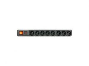 LISTWA ZASILAJĄCA ACAR S8 FA RACK 19\\" 5M CZARNY (8 GNIAZD)