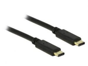 KABEL USB TYPE-C(M)-USB TYPE-C(M) 2.0 2M BLACK DELOCK