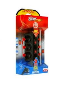 LISTWA ZASILAJĄCA ACAR SMART 3M CZARNY (6 GNIAZD)